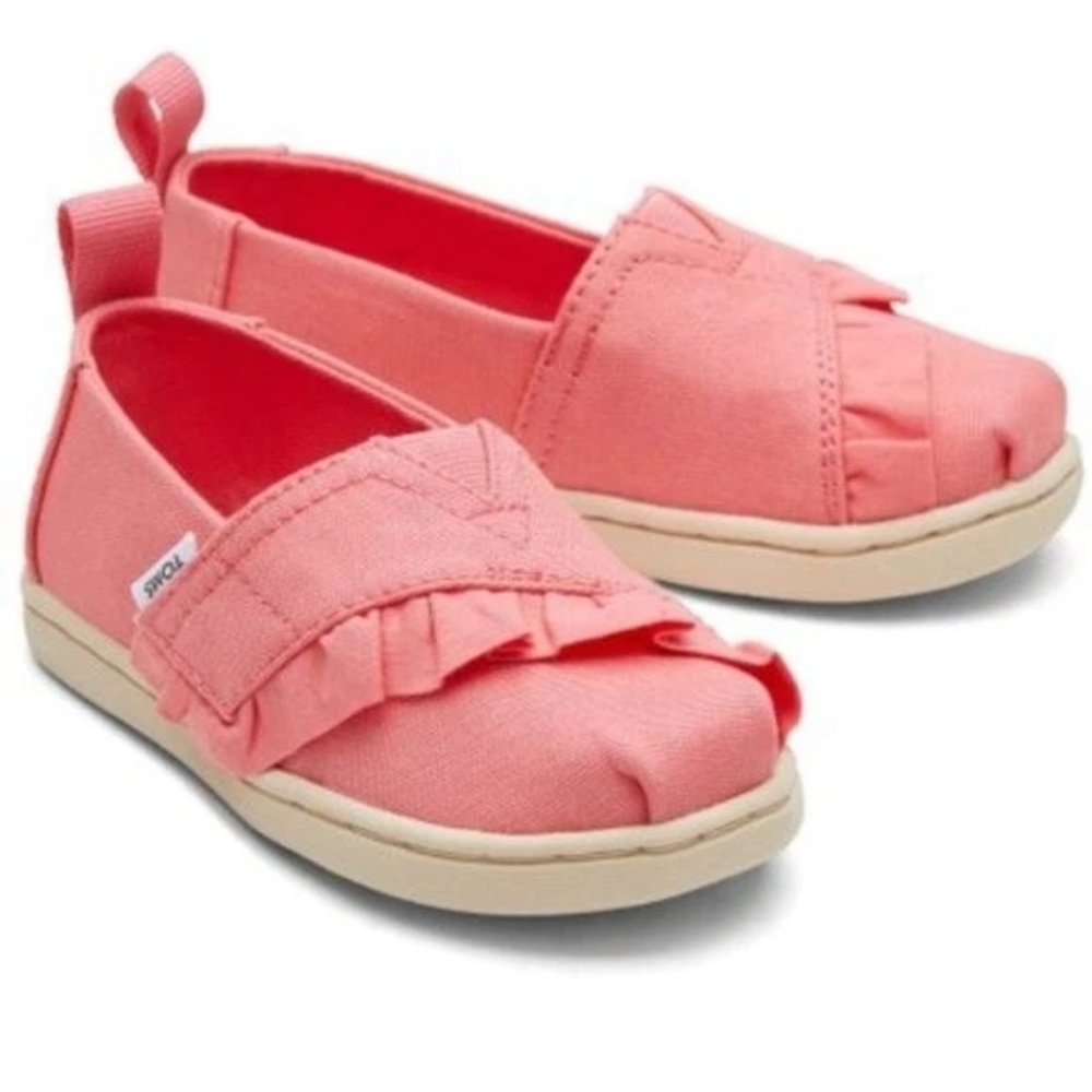 TOMS Ruffle Alpargata slip-on shoes - Little Girl - 10